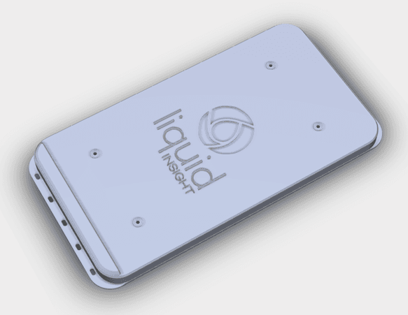 BIB-8 sensor on wire rack — angled view